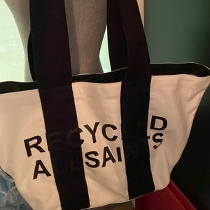 New All Saints Nina Tote black and white